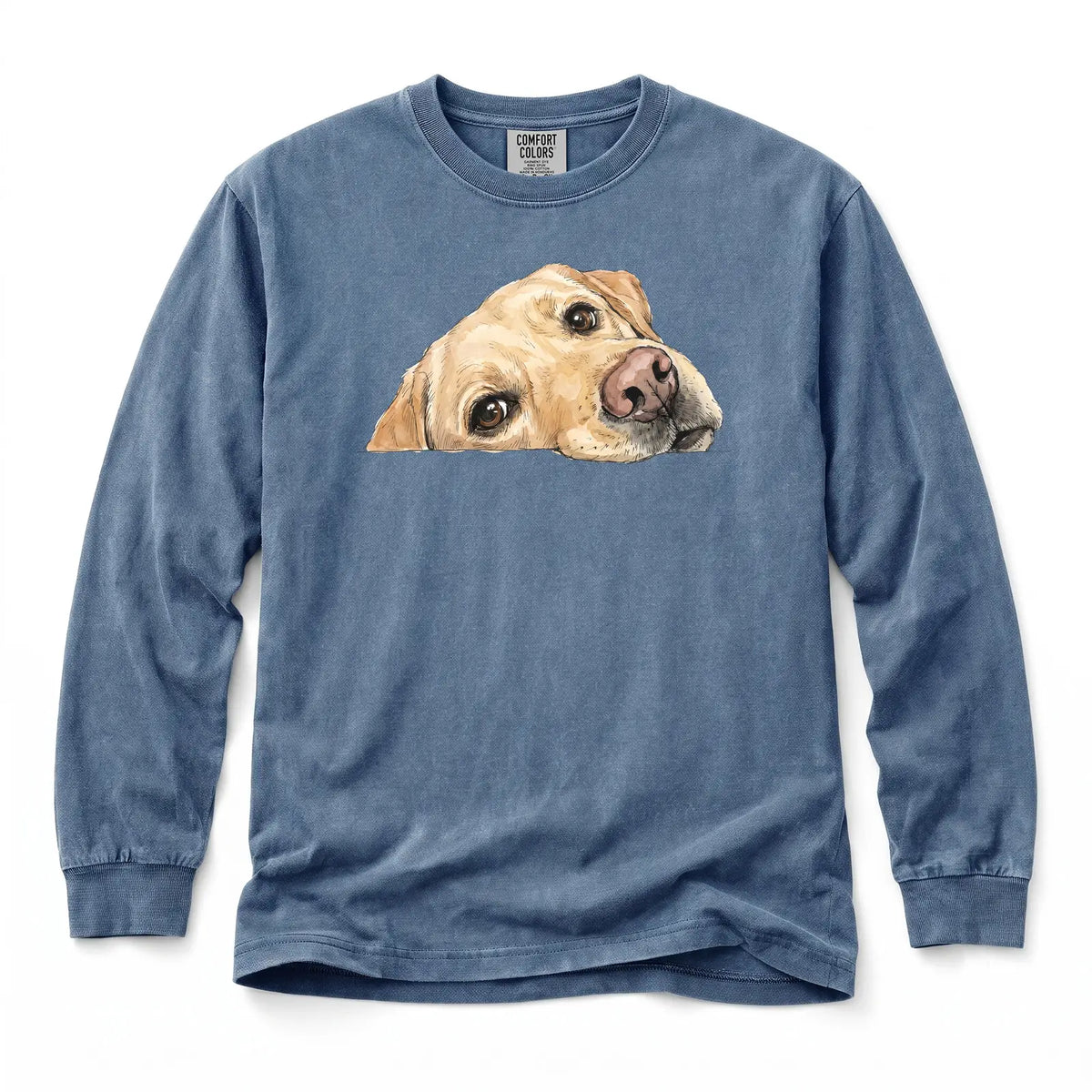 Labrador Face Comfort Color Unisex Long Sleeve T-shirt