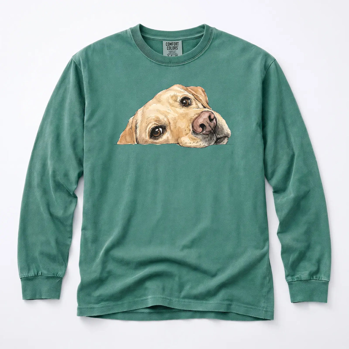 Labrador Face Comfort Color Unisex Long Sleeve T-shirt
