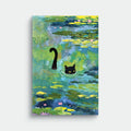 Cat In Lotus Pond Canvas - Best Cat Canvas