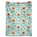 Personalized Dog Face And Paws Cozy Blanket
