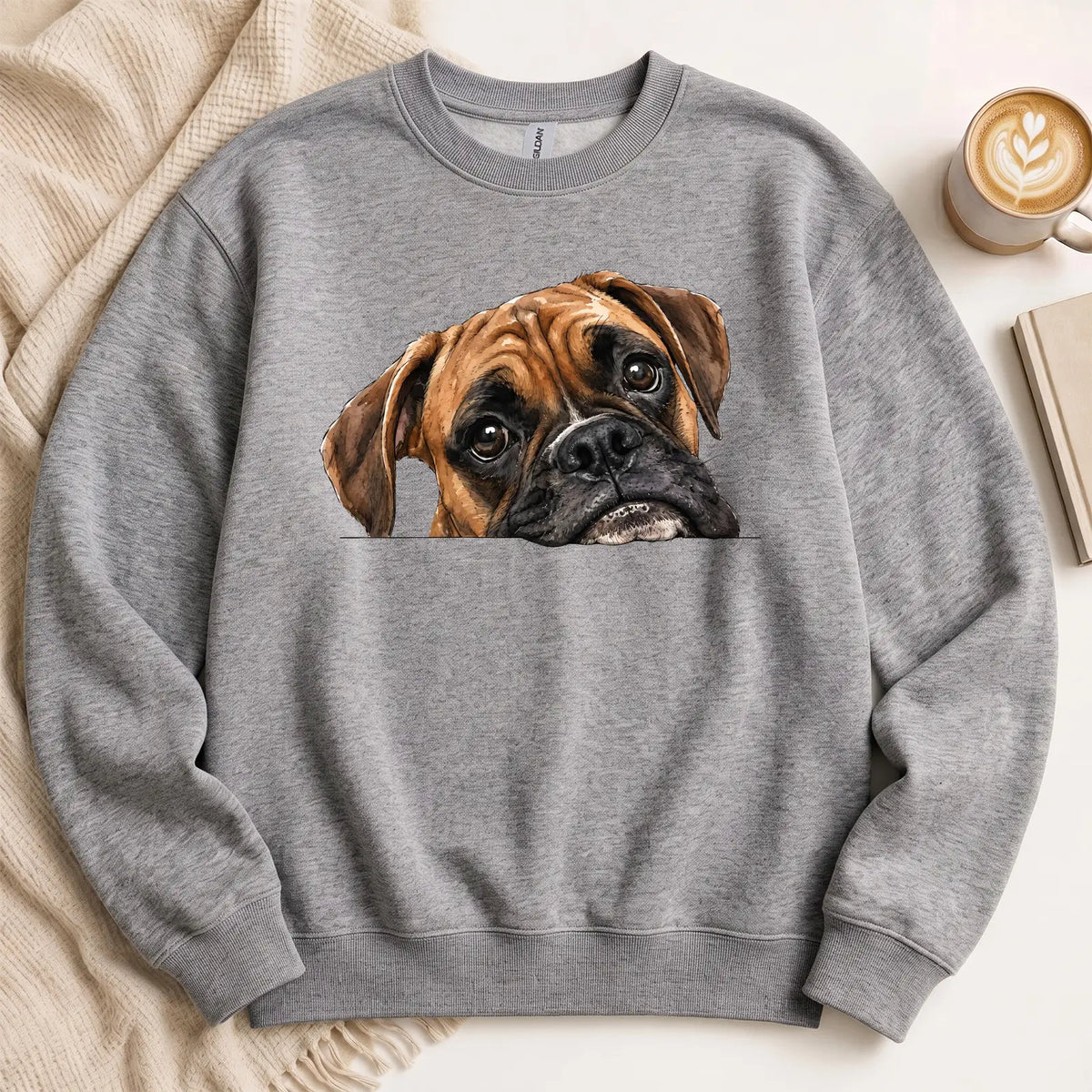 Boxer Face Unisex Crewneck Sweatshirt