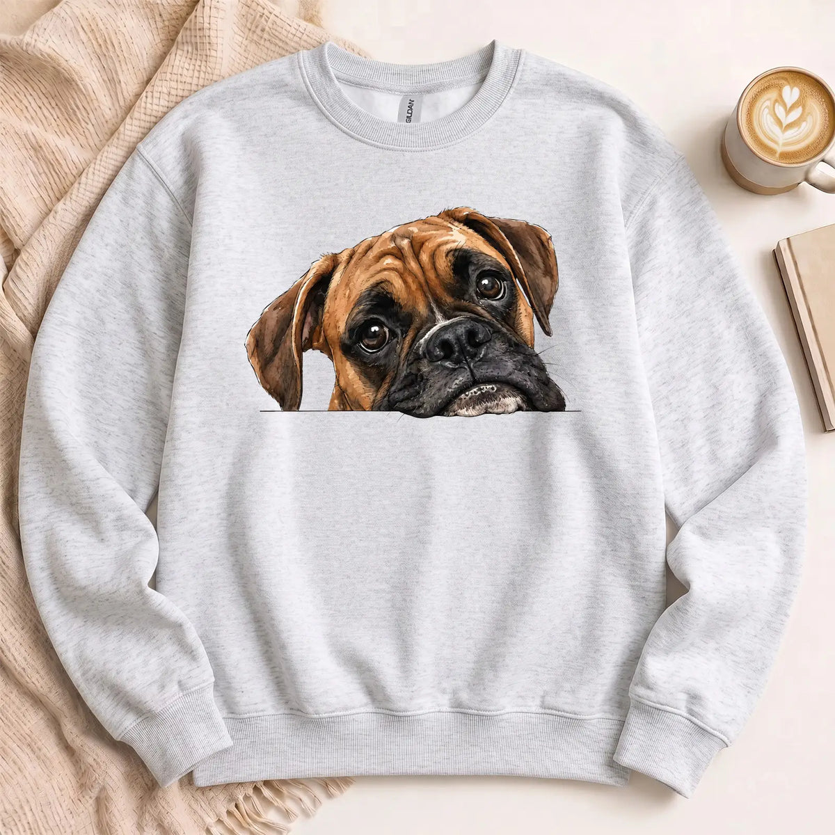 Boxer Face Unisex Crewneck Sweatshirt