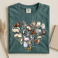 Cat heart comfort T-shirt