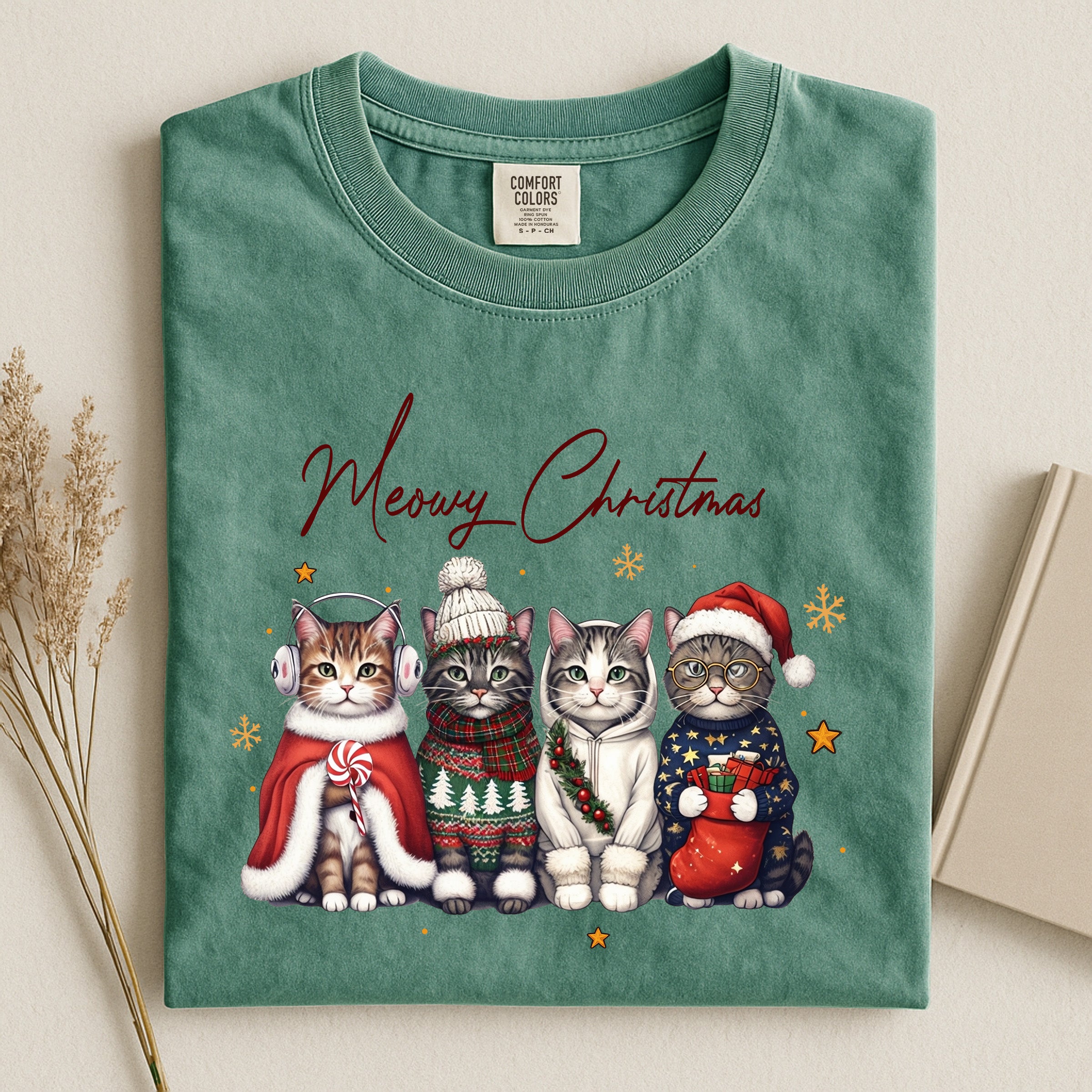 Cat Meowy Christmas Comfort T-shirt