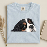 Cavalier Charles King Spaniel Tri-color Face Comfort Color Unisex T-shirt