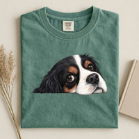 Cavalier Charles King Spaniel Tri-color Face Comfort Color Unisex T-shirt
