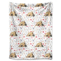 Chihuahua Floral Cozy Blanket