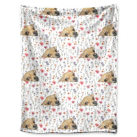 Chihuahua Floral Cozy Blanket