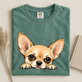 Peeking Chihuahua Comfort Color Unisex T-shirt