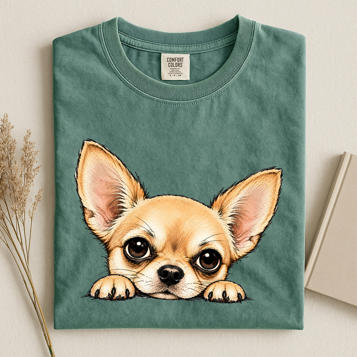 Peeking Chihuahua Comfort Color Unisex T-shirt