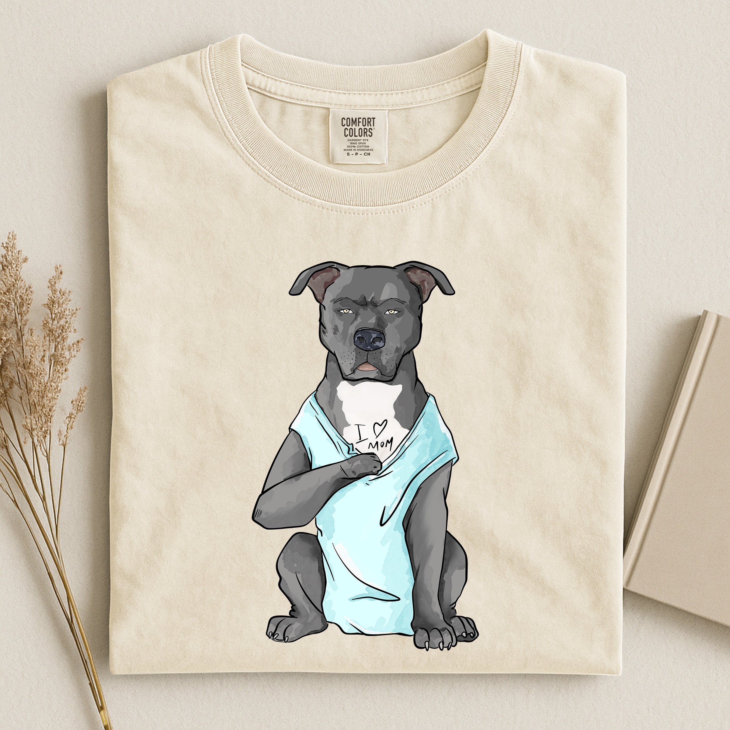 Pitbull I Love Mom - Dog Comfort T-shirt