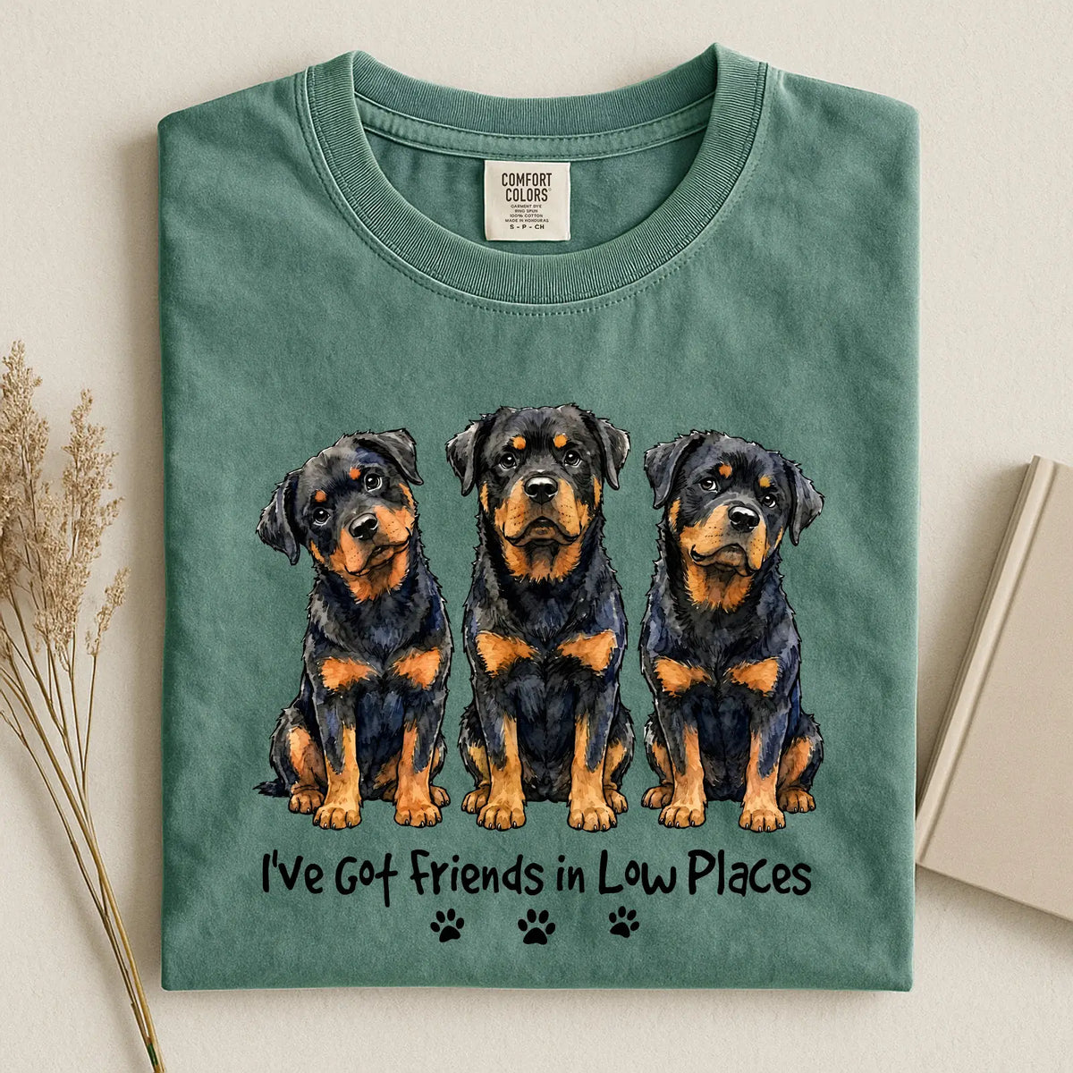 Rottweiler - I've Got Friends in Low Places Comfort Color Unisex T-shirt