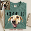 Dog Custom Face Comfort Color T-shirt 2