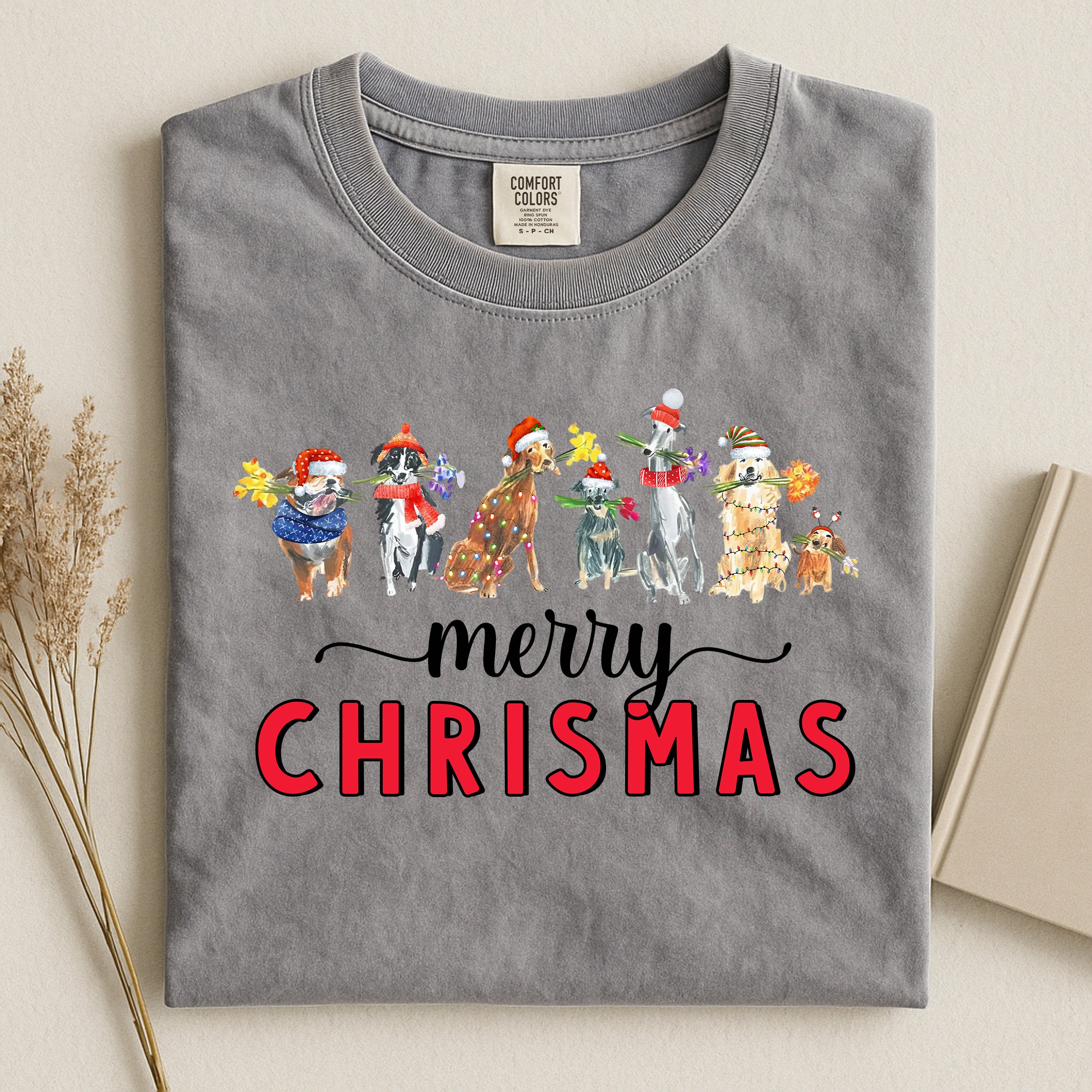 Dog Merry Christmas Comfort T-shirt
