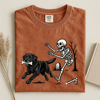 Funny Black Labrador Halloween Comfort Color Unisex T-shirt