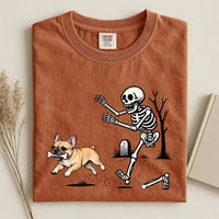 Funny French Bulldog Halloween Comfort Color Unisex T-shirt