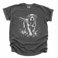 Labrador Walk Comfort Color Unisex T-shirt