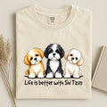 Life Is Better With Shi Tzus Comfort Color T-shirt