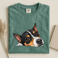 Rat Terrier Face Comfort Color T-shirt 2