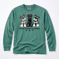 Miniature Schnauzer I've Got Friends In Low Places Comfort Color Unisex Long Sleeve T-shirt