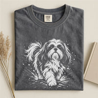 Shih Tzu Walk Comfort Color Unisex T-shirt