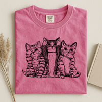 3 Cats Drawing Comfort T-shirt